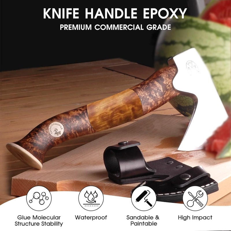 provspro Knife Handle Epoxy, Ideal for Knife Handle Applications, 6.7 Ounce Adhesive Set, High Impact Clear Resin Kit, A & B 2 Part Epoxy Glue, Rigid and Flexible Resin - Image 4